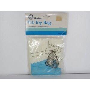 Vintage Gerber Tub Toy Bag Durable Nylon Mesh Baby Storage Organizer